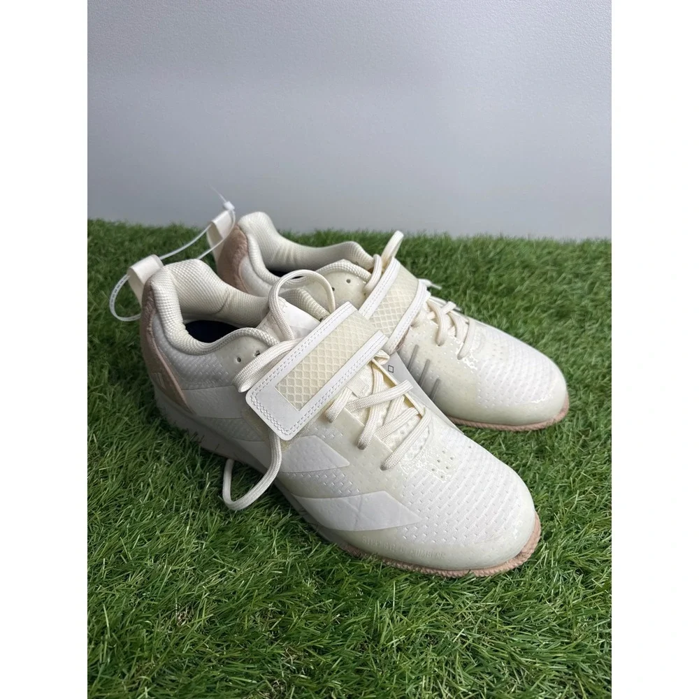 Adidas Adipower Weightlift 3 Shoes Mens 9‎ Womens 10 Off White Pink IH8235 NEW - Picture 2 of 10